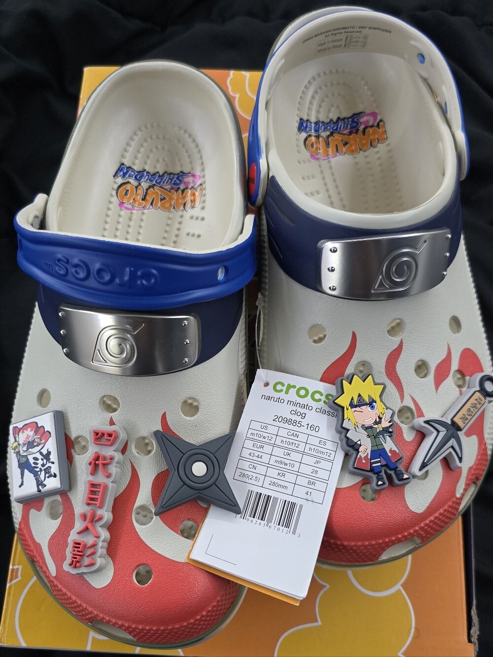 Size 10 Men CROCS × Naruto Shippuden Minato Edition
